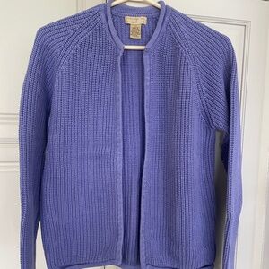 Cotton Ginny Womens L Sweater Cardigan 100% Cotton Knit VERY NICE!